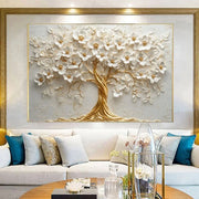 Golden Tree of Serenity” – Toile décorative moderne