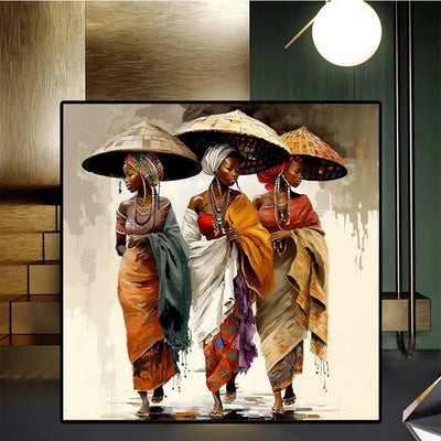 Diamond Art Élégance Africaine – Peinture 5D à coller soi-même