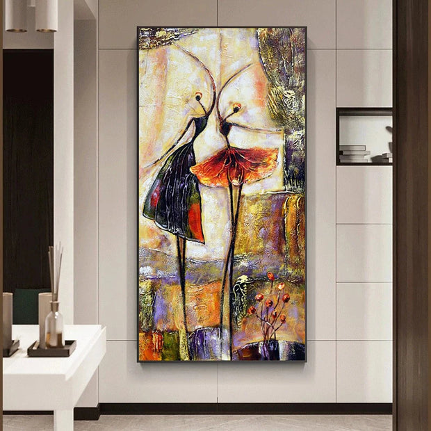 Tableau “Danse Élégante” – Peinture Abstraite sur Toile