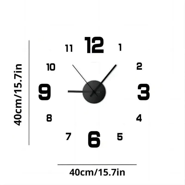 Horloge Murale Acrylique Design – Effet Miroir