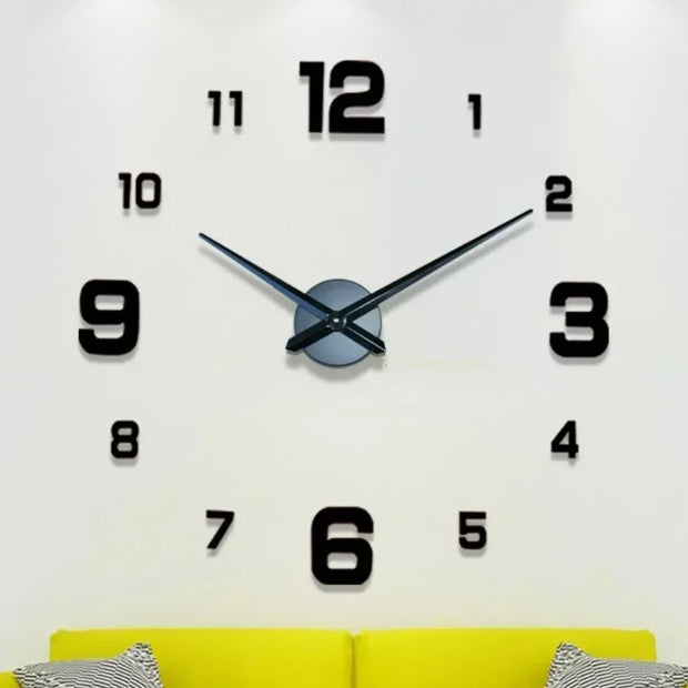 Horloge Murale Acrylique Design – Effet Miroir