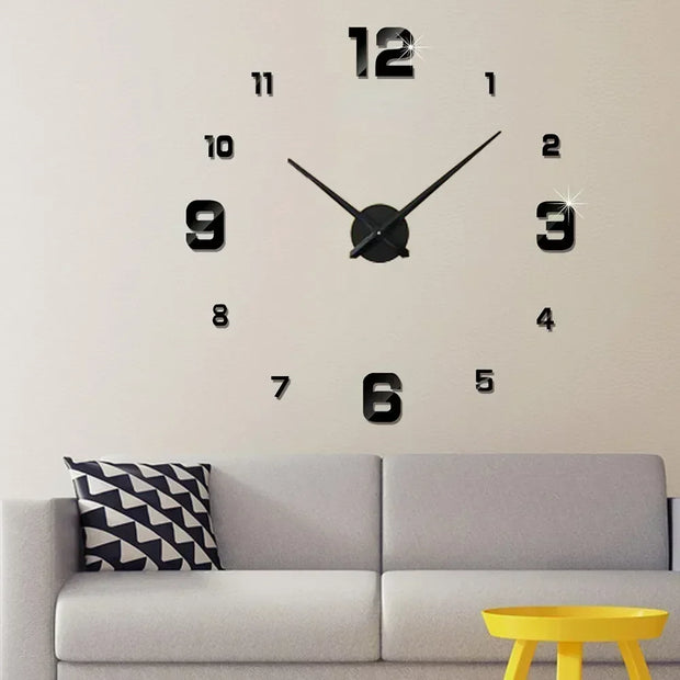 Horloge Murale Acrylique Design – Effet Miroir