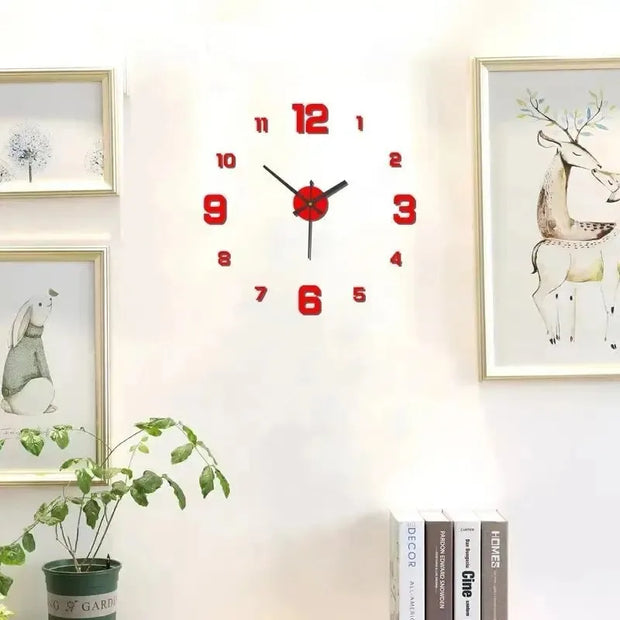 Horloge Murale Acrylique Design – Effet Miroir